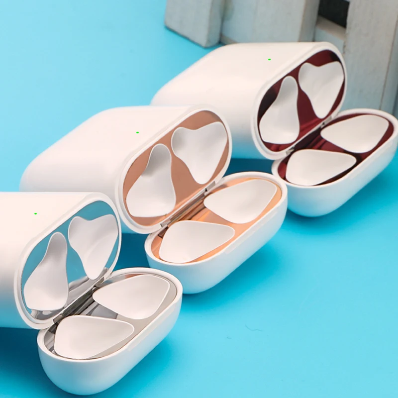 Металлический пылезащитный чехол для Apple AirPods 2 тонкий Железный порошковой