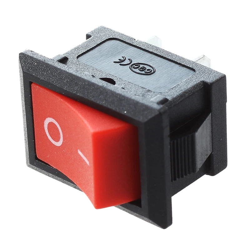 20 шт. x красная кнопка 2 Pin SPST ВКЛ-ВЫКЛ Мини лодка кулисный переключатель 10A/125V 6A/250V AC