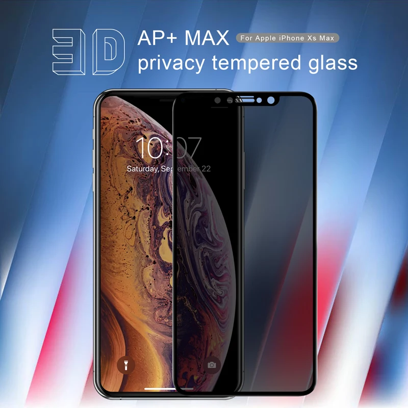 Защита конфиденциальности антибликовое стекло для Iphone X XS Max 7 8 Plus закаленное стекло Nillkin AP+ Max 3D Защитная пленка для экрана анти шпион