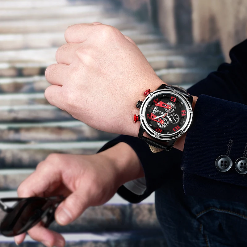 Часы MEGIR Мужские кварцевые в стиле милитари креативные спортивные