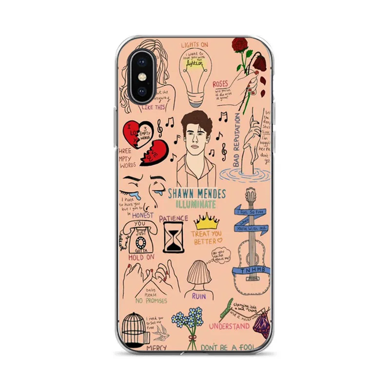 Чехол OUTMIX Shawn Mendes из ТПУ для iPhone 6 6s 7 8 X 5 5S SE plus XR XS max мягкий силиконовый чехол |