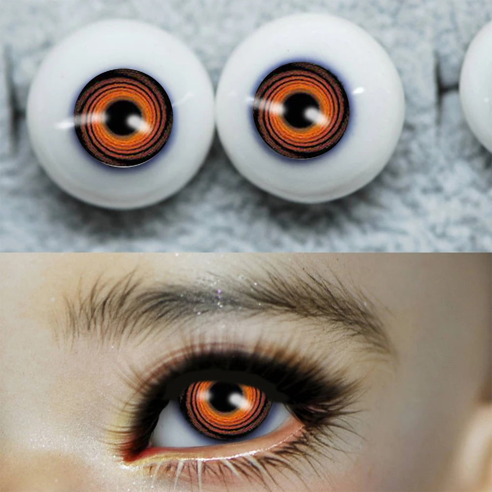 Пластиковые глазки bjd 1 пара оранжевые и черные Глазные яблоки для 1/3 1/4 1/6 sd-кукла 12