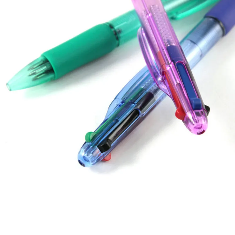 3 шт. новинка многоцветная шариковая ручка многофункциональная 4 в 1 Красочные