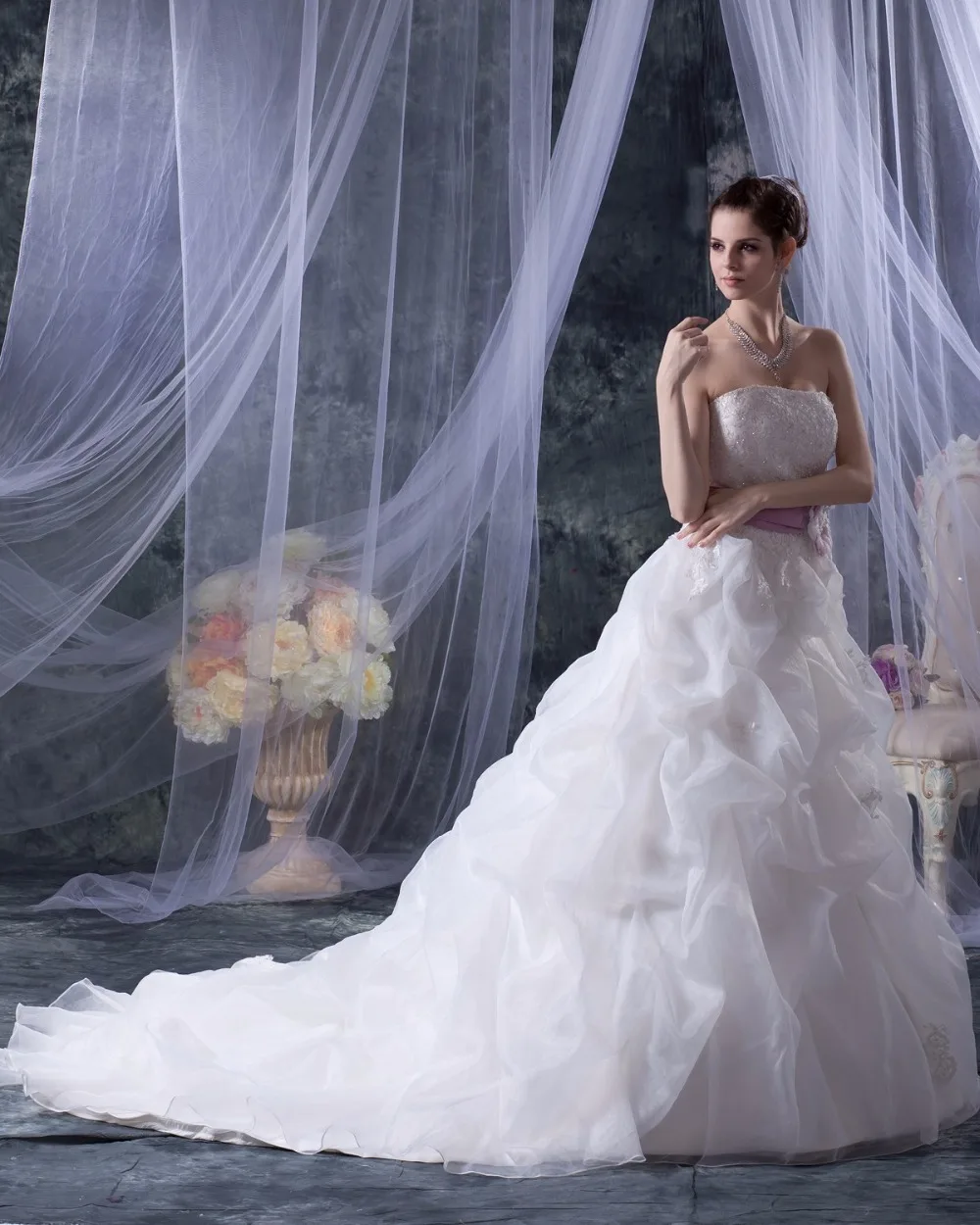 Новый Пользовательский 2017 Амелия Sposa Свадебные Платья Sexy Кружева Без Бретелек