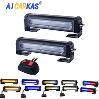 aicarkas 9 flash patterns led emergency flashing strobe lights for cars amber blue led strobe lights 12v 24v safety light bars