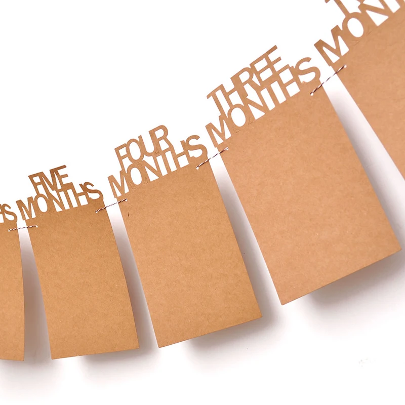 Оформление дома баннер фото от 1 до 12 месяцев день рождения ребенка Декор