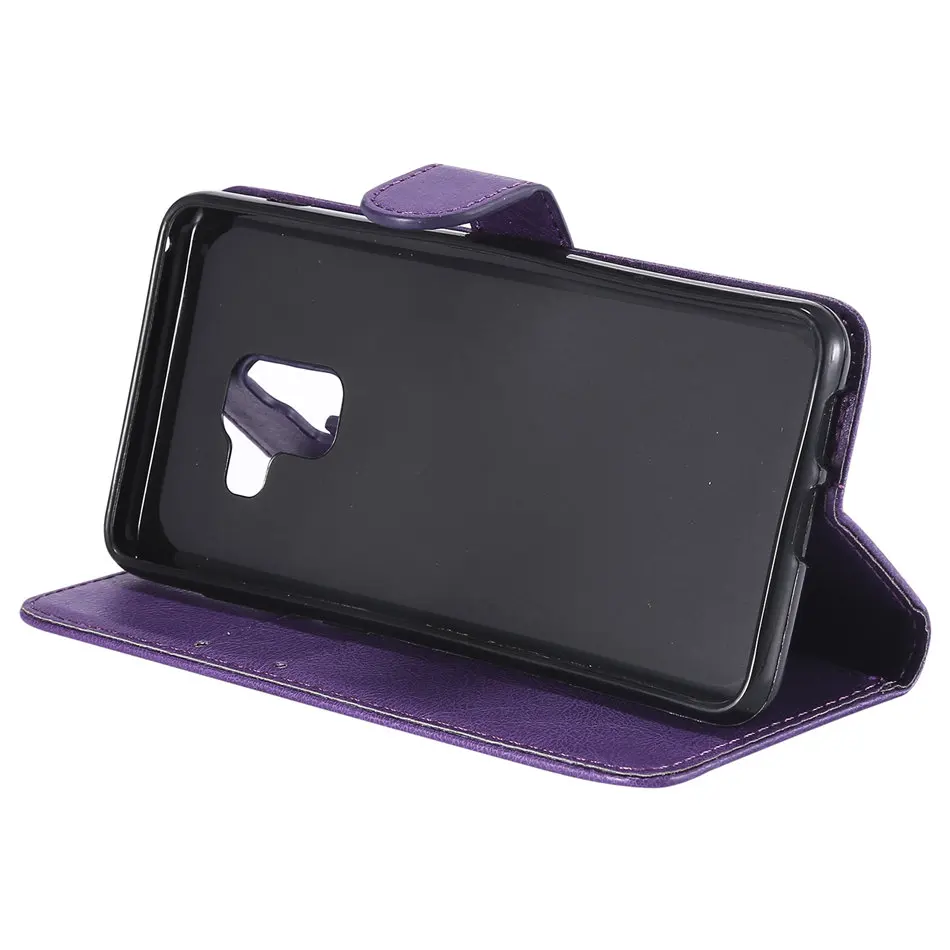 Новые однотонные Цвет чехол для Fundas samsung Galaxy S9 S8 A6 A8 плюс S7 S6 S5 S4 A3 A5 бумажник чехол кожаный чехол P06F