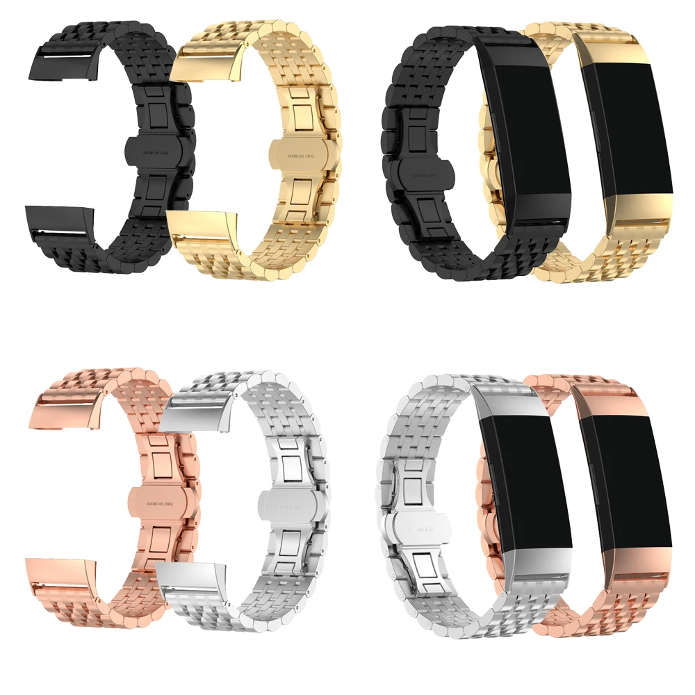 BOX W для Fitbit Charge 3 Bands сменный ремешок из нержавеющей стали 316L Smart
