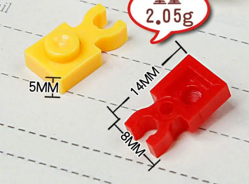 Объемная пластина Модифицированная 1x1 с зажимом вертикальный блок сделай сам
