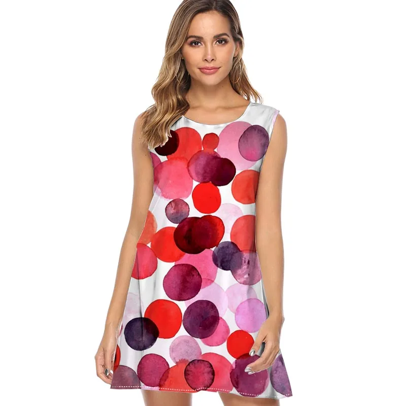 

Butterflies and Hibiscus Flowers women printed casual mini dress for women summer Sleeveless sexy Short fashion dress