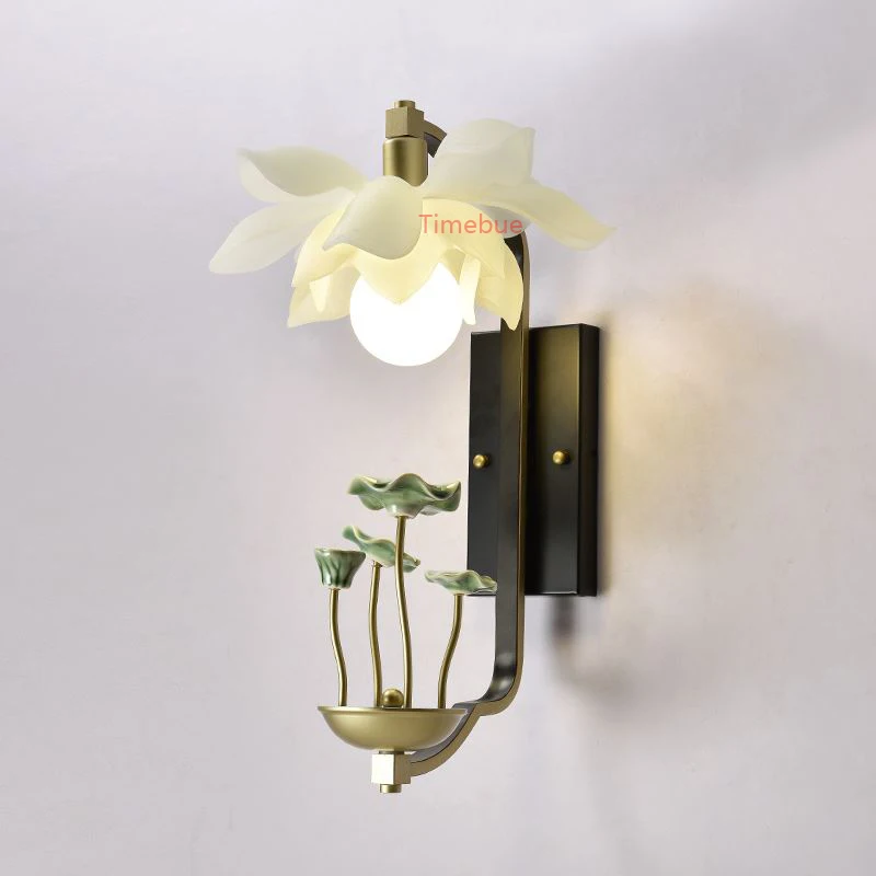 Bedside Lamp Aisle Balcony Simple Modern Wall New Chinese Bedroom Creative Light LivingRoom Background | Лампы и освещение