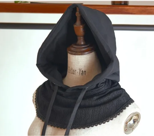 Винтажный осенне зимний свитер с капюшоном унисекс элегантный накладным