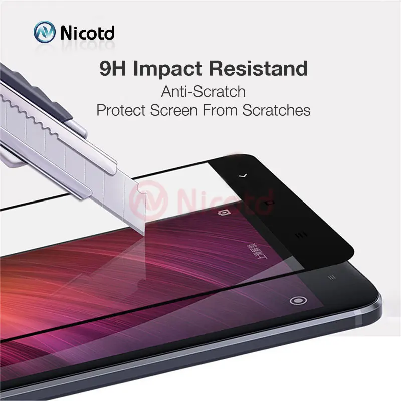 Закаленное стекло Nicotd с полным покрытием для Xiaomi Redmi Note 5 Pro xiomi 5A Plus 4A 4X note 4 защита