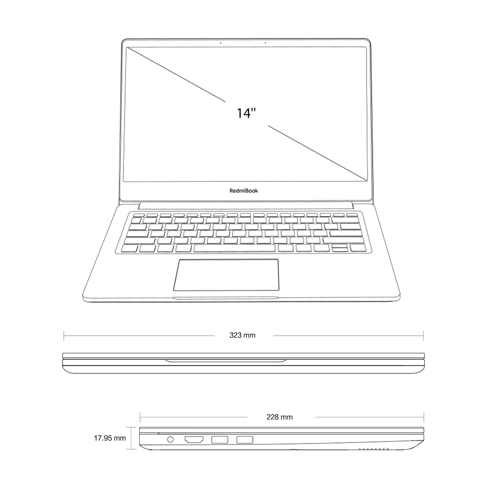 Xiaomi Redmibook 14 ноутбук Intel Core i5-8265u/i7-8565u 8 Гб DDR4 2400 МГц ОЗУ NVIDIA GeForce MX250