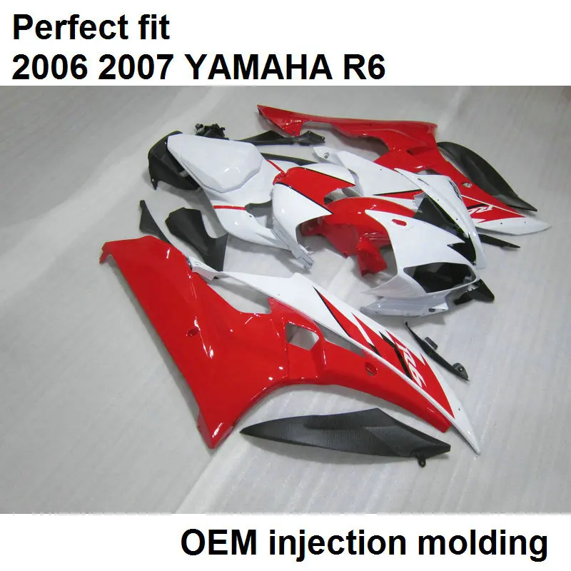Высокое качество литья под давлением обтекатель комплект для YAMAHA YZF R6 06 07 Белый