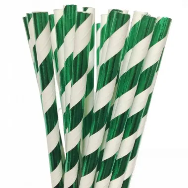Goil Green Stripe 25 шт./лот Бумага соломинки для Baby Shower или для вечеринки по случаю свадебного торжества, дня рождения Хэллоуин Рождество питьевые соломки для праздника вечерние принадлежности - Цвет: Goil Green Stripe