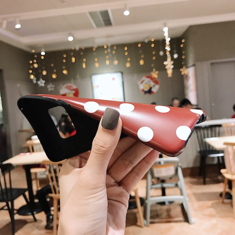 Мягкий чехол в горошек для Samsung S8 S8Plus S9 S9Plus Note 8 9 | Мобильные телефоны и аксессуары