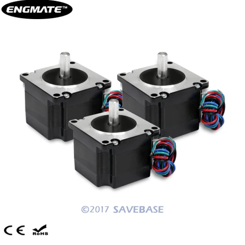 ENGMATE EMA232-4120S4 Nema 23 ЧПУ Шаговый Мотор 4 Провода Один Вал 3 шт. | Строительство и ремонт