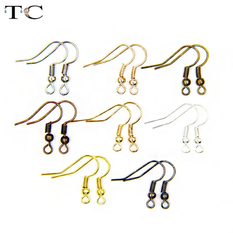 200 шт./лот фурнитура для сережек сделай сам застежки крючки Проволочная