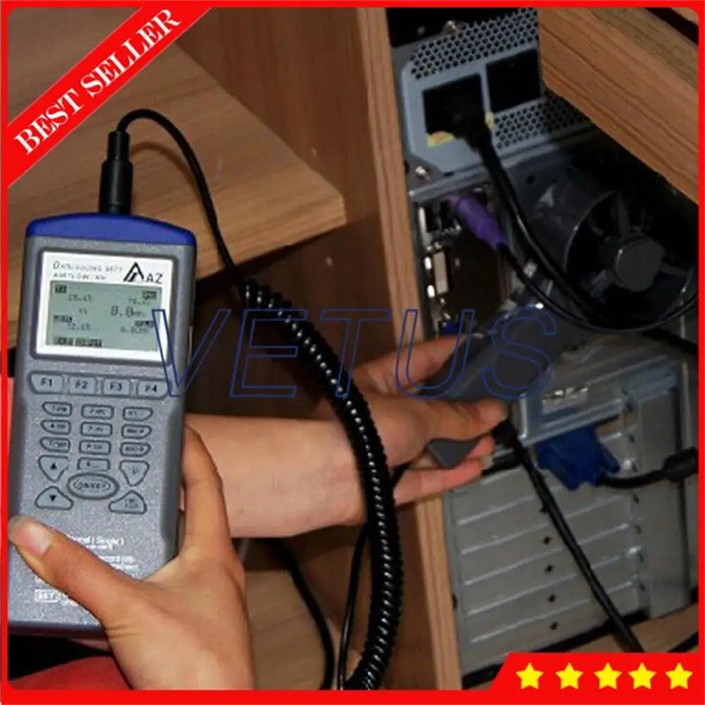AZ9671 цифровой анемометр потока Datalogger скорость ветра RH объем воздуха WB Temp. 5 в 1 с