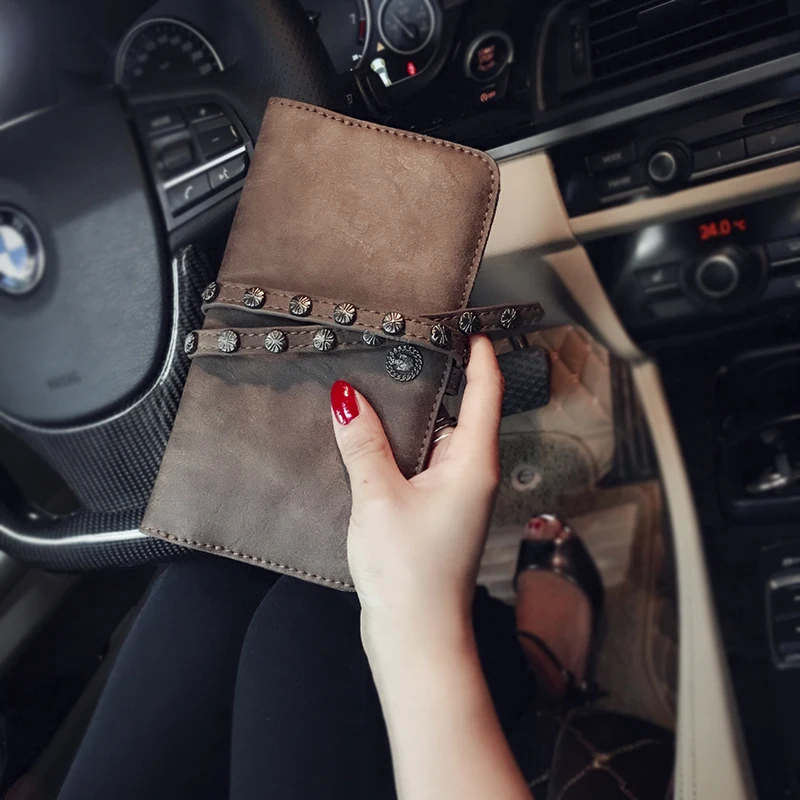 Мужской кожаный кошелек рокер Байкер водителя грузовика панк готический Длинный