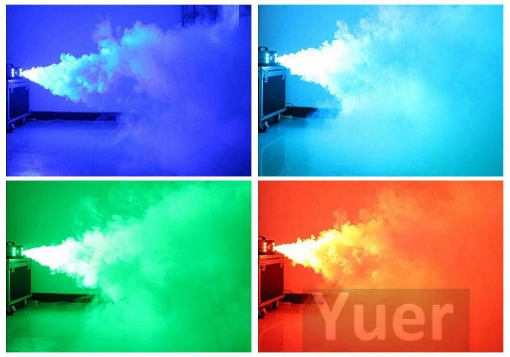 Высококачественная светодиодная RGB дымовая машина с эффектом запотевания 1500 Вт
