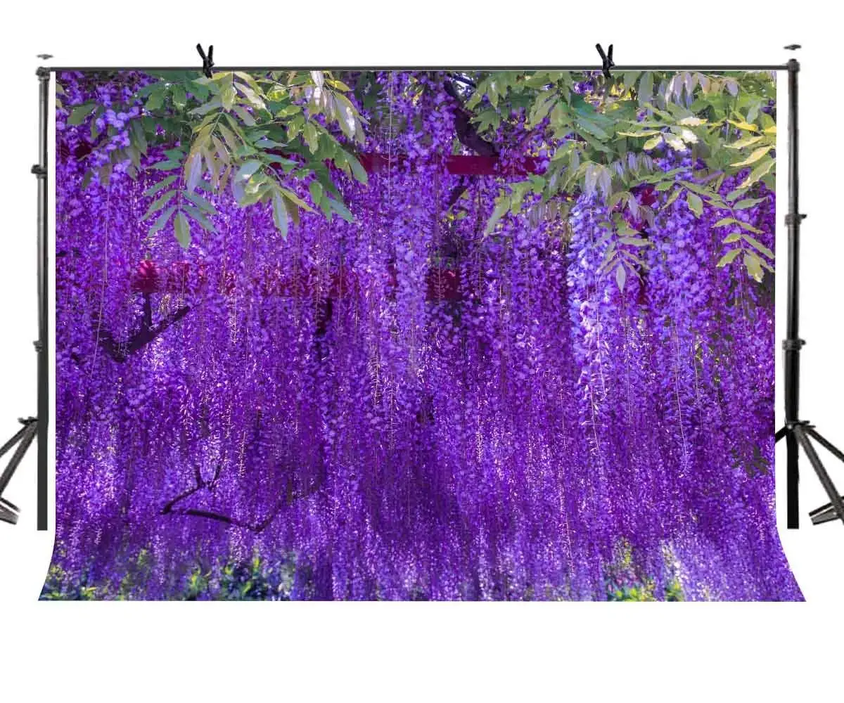7x5ft фиолетовый растительный Фон красивый пышный фон для фотосъемки растений и