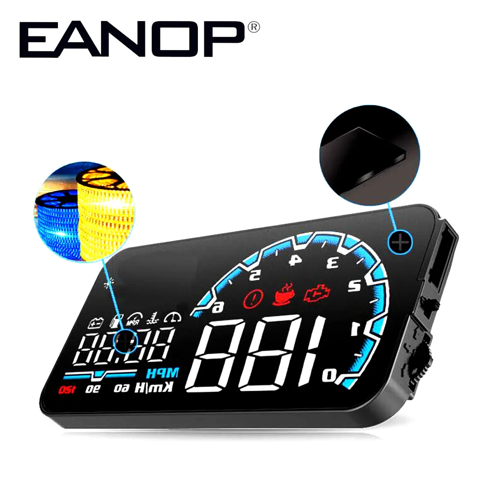 EANOP яркий автомобильный HUD Дисплей проектор скорости приборной панели Монитор