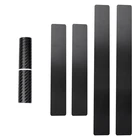 4 шт., черная наклейка на дверь автомобиля из углеродного волокна, наклейка на порог прикрытие потертостей, наклейка против царапин универсальный, для всех автомобилей