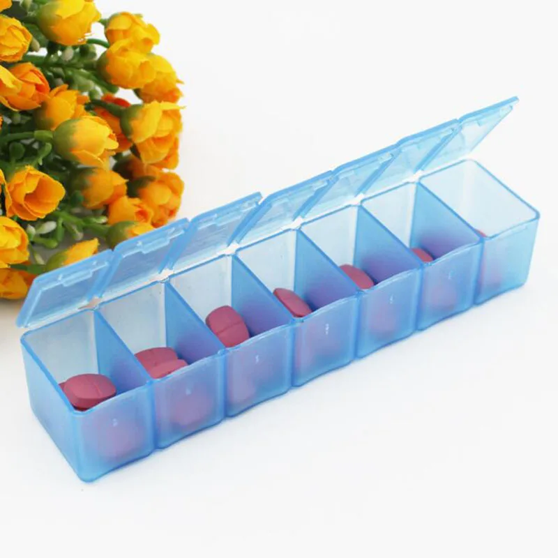 Yokee Новый Еженедельный 7 дней Tablet Pill Box с дизайном Брайля держатель Медицина