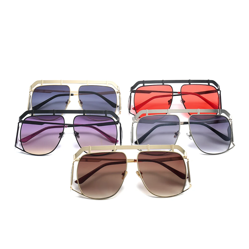 Большая оправа новые ретро женские солнцезащитные очки черные модные мужские UV400