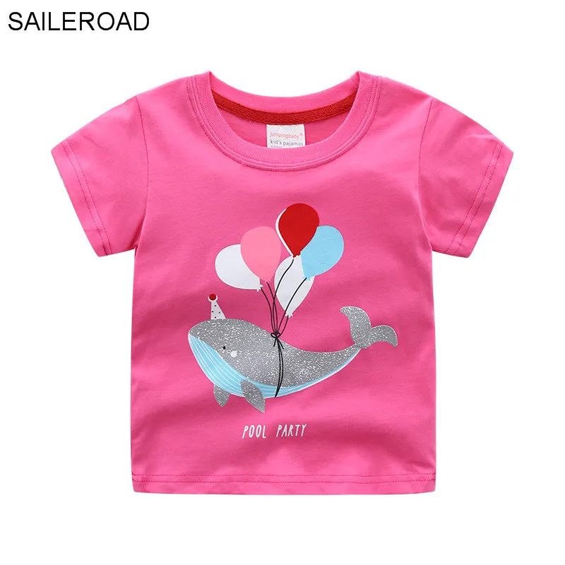SAILEROAD/брендовая летняя футболка с рисунком для маленьких мальчиков, Детские футболки для мальчиков и девочек хлопковые милые футболки с принтом дельфина для малышей