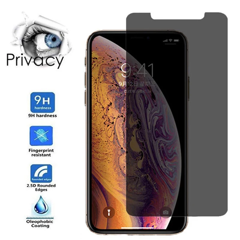 Антибликовое защитное закаленное стекло для iPhone x xr xs max защита экрана из