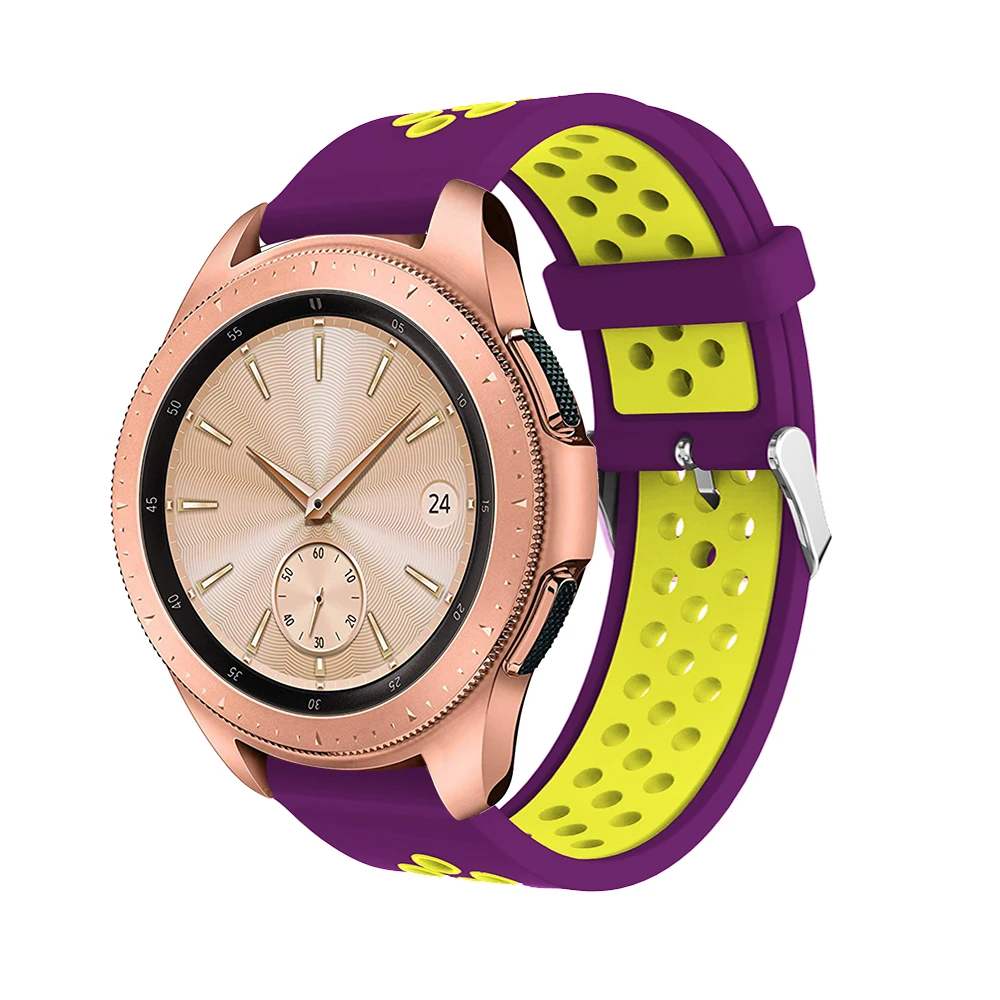 Дышащий силиконовый спортивный ремешок для HUAWEI WATCH GT GT2 22 мм, ремешок, браслет, ремень, спортивный сменный ремешок для часов gear S3