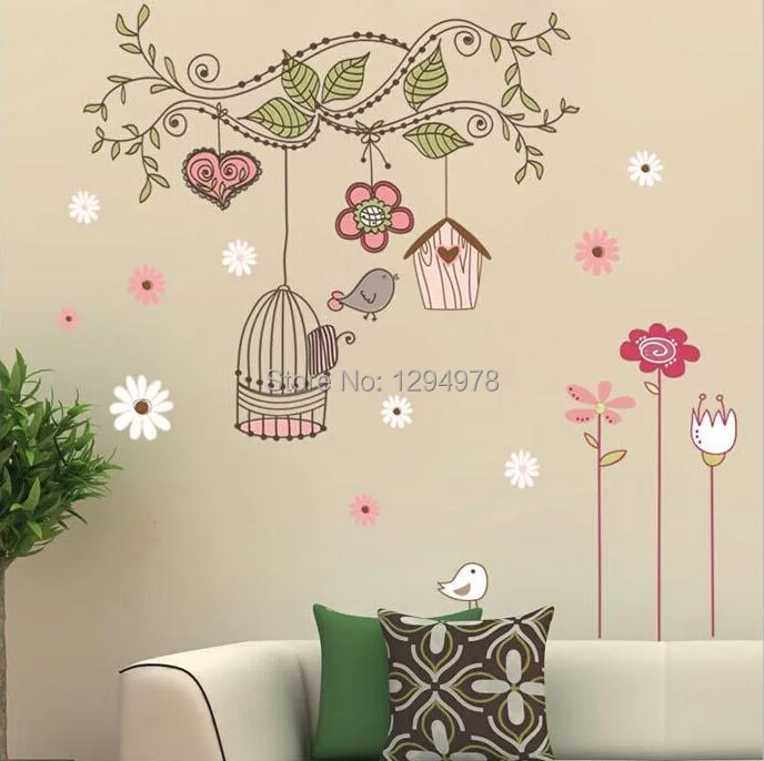 Высокое качество! Бесплатная доставка Happy клетка для птиц на дереве DIY съемные
