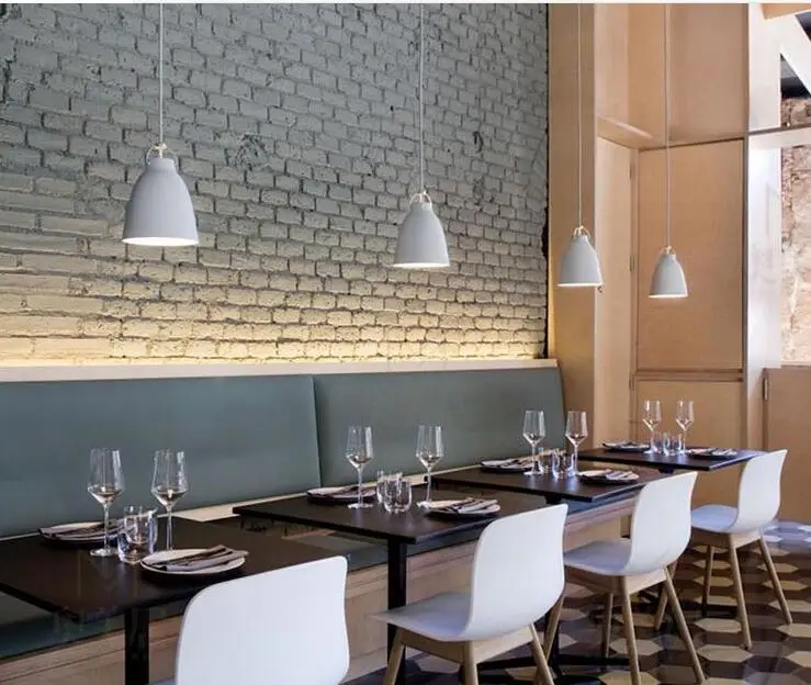 20 40 см Современный минималистичный одноголовый черный/белый подвесной