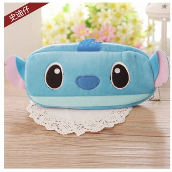 19Blue Stitch 1 шт., милый плюшевый чехол-карандаш Kawaii С мультяшным рисунком, школьный детский пенал, канцелярские принадлежности с изображением животных, косметичка с изображением панды Тоторо, H0014 - Цвет: 19Blue Stitch