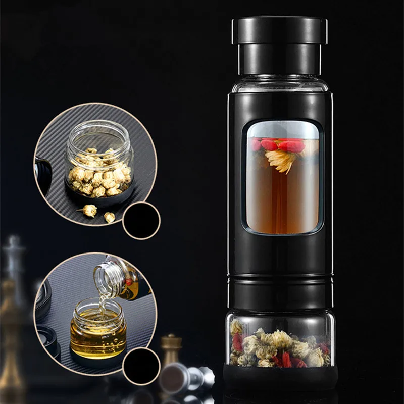 430 мл бутылка из боросиликатного стекла для воды с высоким стеклянным покрытием