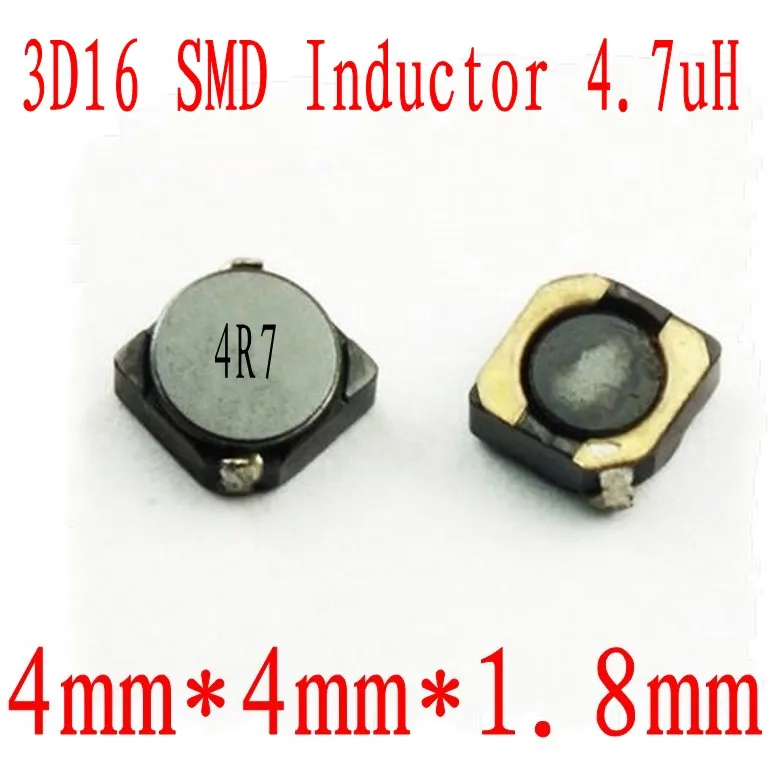Новые SMD Индукторы 3D16 4.7UH чип индуктор 4*4*1 8 мм CDRH 4R7 экранирование индуктивности