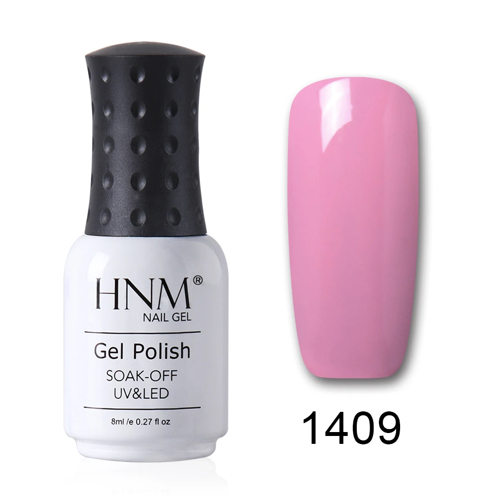 1409 HNM 199 цветов Гель-лак для ногтей Светодиодный УФ-гель для ногтей замочить от ногтей Гель-лак блеск 8 мл Черный Белый Красный Гибридный гвоздь Гель-лак - Цвет: 1409