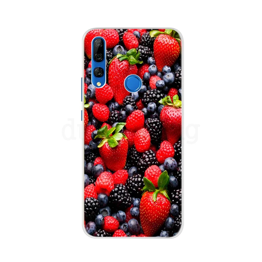 Абрикосовый Для Fundas huawei P Smart Z чехол силиконовый 3D мягкий, симпатичный, из ТПУ с мультяшными цветами Прозрачный чехол для телефона для huawei P Smart Z STK-LX1 - Цвет: Абрикосовый