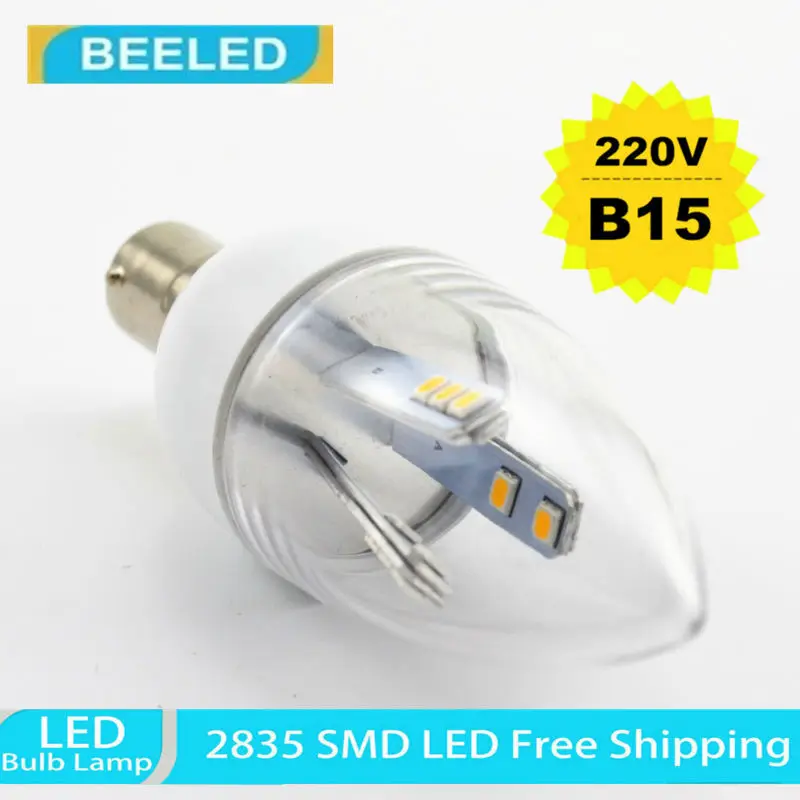 LED Candle light 3W Bulb lamp white 220V B15 E14 Crystal bulb led home decor lighting decorative | Освещение
