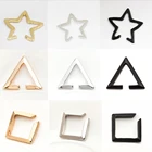 Женские Треугольные квадратные манжеты для ушей в стиле панк-звезды, зажимы для пирсинга, зажимы для ушей без пирсинга, 2 шт.