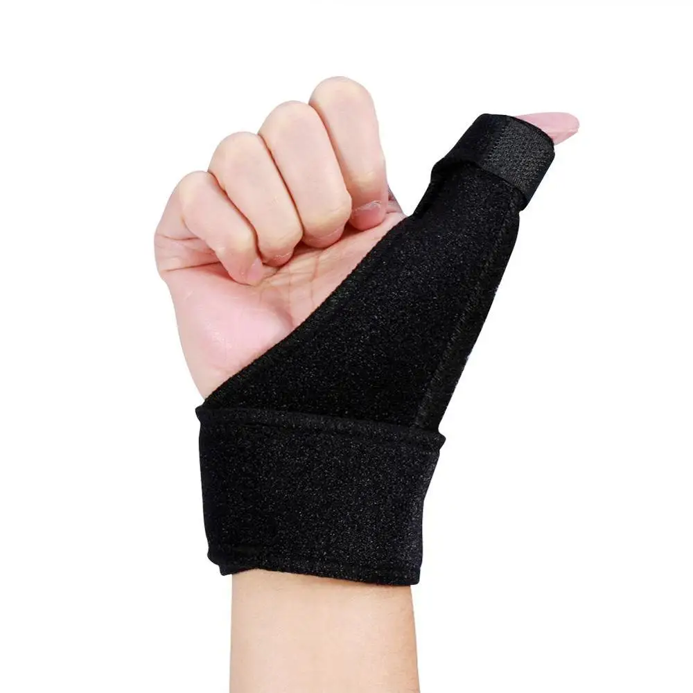 Black Adjustable Medical Thumb Splint Fracture Finger Splint Hand Support Recovery Brace Protector Injury Aid Stabilizer Guard Tool a - Цвет: Black