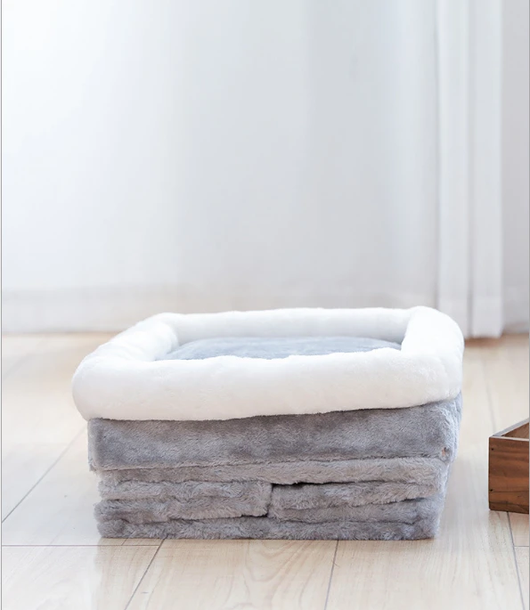 Pet Cat Igloo Съемная покрытая кровать маленькая собака мягкая кровать Met House M