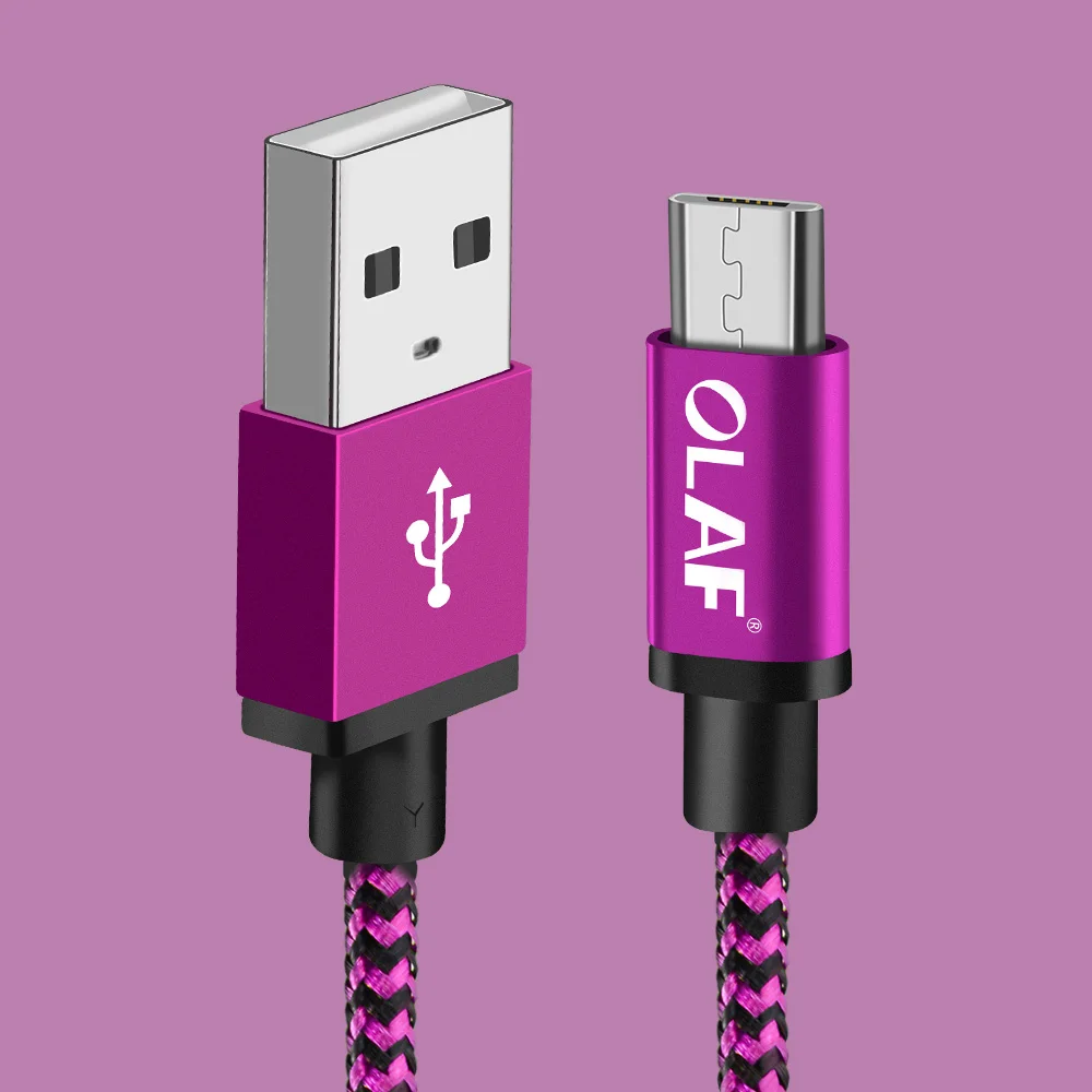 Rose Олаф Micro USB кабель 1 м 2 м 3 м type C USB C кабель для samsung huawei Xiaomi Быстрая зарядка USB кабель для iPhone 7 X Xs шнур для передачи данных - Цвет: Rose