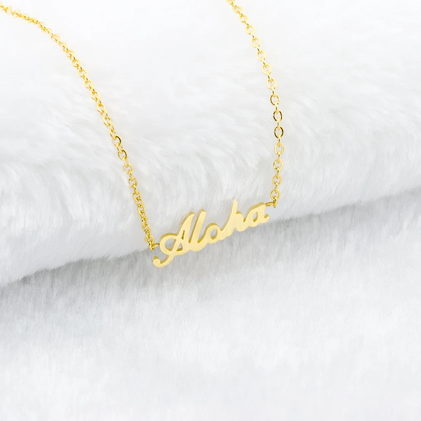 Нержавеющая сталь минималистский Aloha Браслеты для Для женщин себе браслет