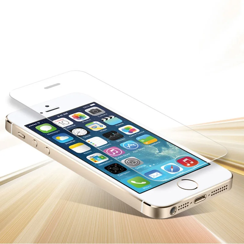 Закаленное стекло для iphone 5s Защитная пленка для экрана 9H твердость Взрывозащищенная пленка для задней панели из углеродного волокна с защитой от отпечатков пальцев для 5s SE