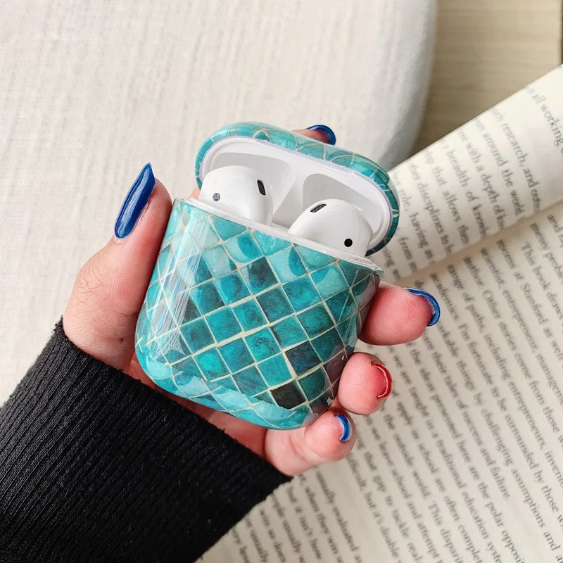 Bluetooth беспроводной Чехол для наушников для Airpods 2 чехол s Роскошный Жесткий пластиковый Чехол с русалкой для Air Pods Защитная сумка для зарядки - Цвет: 2