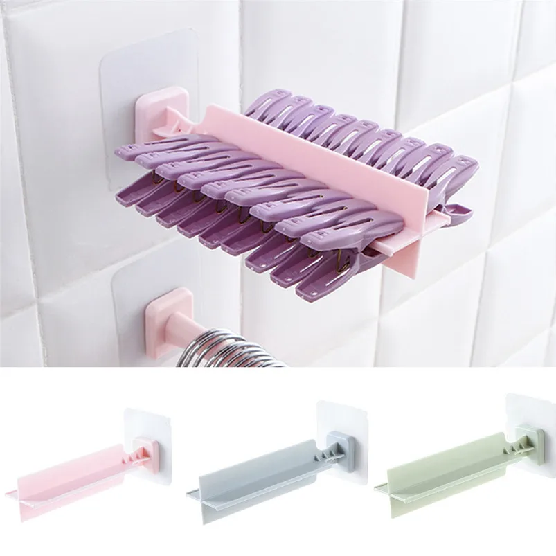 Перфорация Пластик паста вешалка держатель настенный стеллаж для хранения с